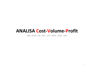 ANALISA Cost-Volume