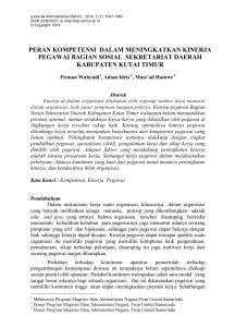 peran kompetensi dalam meningkatkan kinerja pegawai bagian