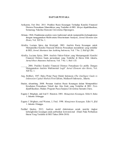 DAFTAR PUSTAKA Ardiyanto, Feri Dwi. 2011. Prediksi Rasio