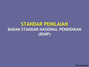 standar penilaian badan standar nasional pendidikan (bsnp)