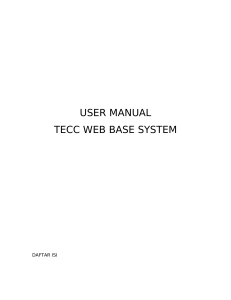 user manual tecc web base system