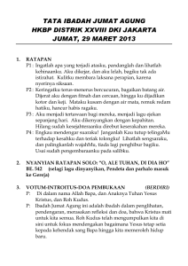 Tata Ibadah Jumat Agung HKBP Distrik XXVIII DKI Jakarta