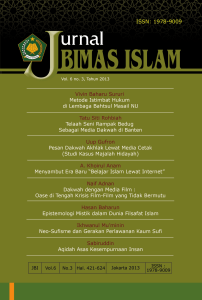 jurnal bimas islam vol.6 no 3 tahun 2013 - SIMBI