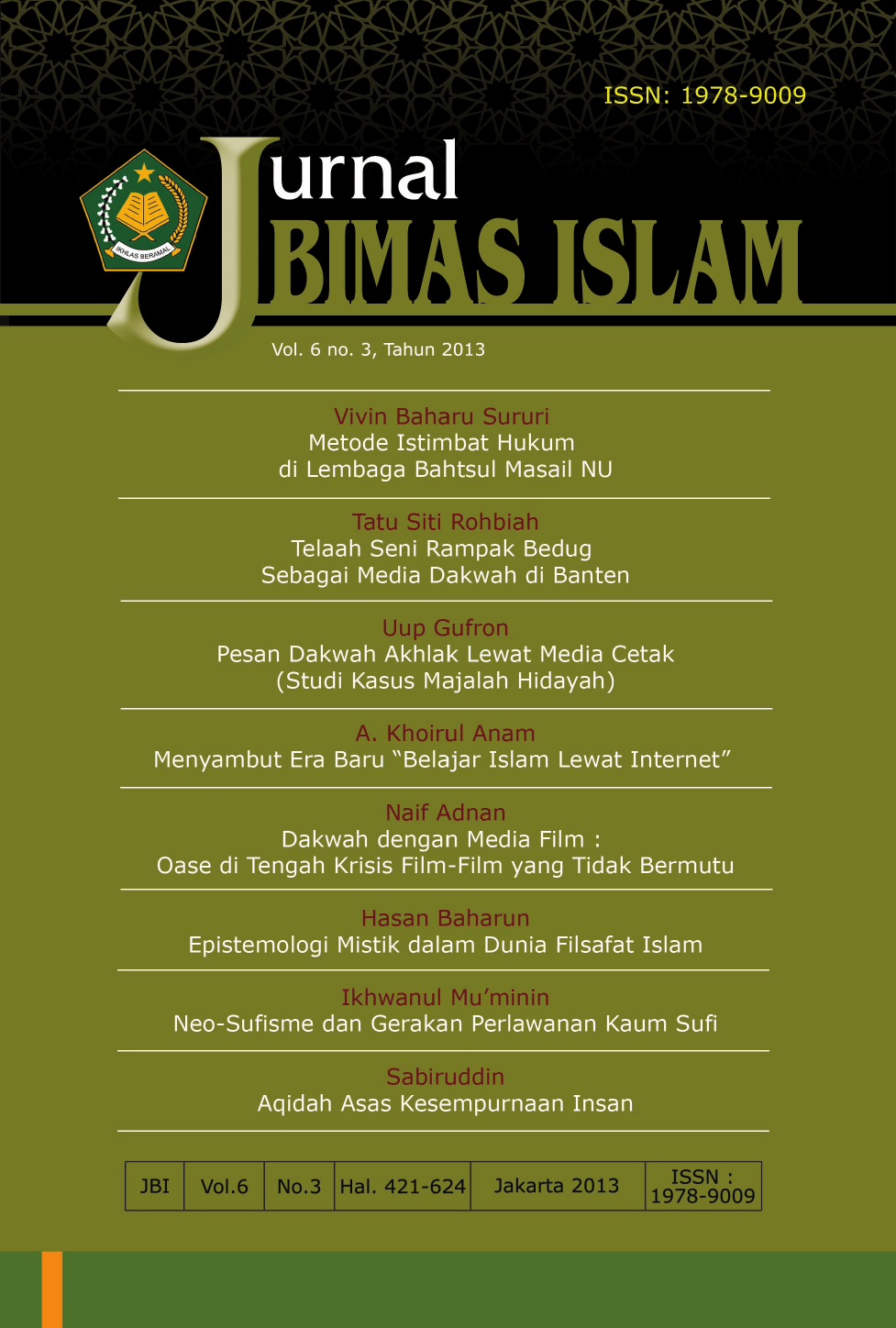 Jurnal Bimas Islam Vol 6 No 3 Tahun 13 Simbi