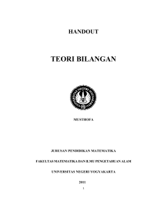 teori bilangan - Staff Site Universitas Negeri Yogyakarta