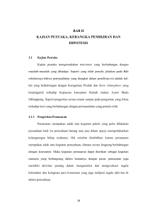 bab ii kajian pustaka, kerangka pemikiran dan hipotesis