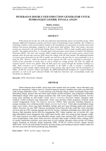 penerapan doubly-fed induction generator untuk