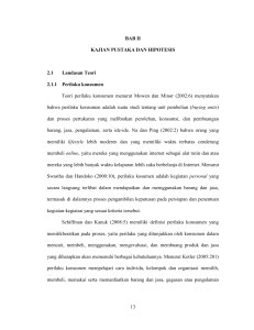 13 BAB II KAJIAN PUSTAKA DAN HIPOTESIS 2.1 Landasan Teori