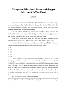 Menyusun Distribusi Frekuensi dengan Microsoft Office Excel (PDF