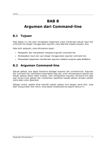 BAB 8 Argumen dari Command-line