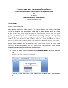 Panduan sederhana mengoperasikan dokumen Microsoft word