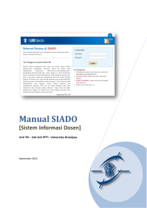 Manual SIADO - Universitas Brawijaya