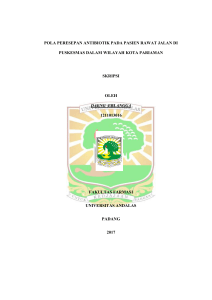 pola peresepan antibiotik pada pasien rawat jalan di puskesmas