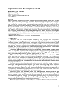 Diagnosis osteoporosis dari radiografi panoramik