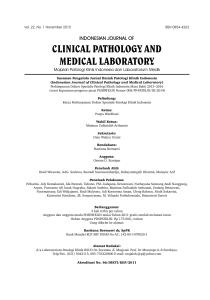 indonesian journal of clinical pathology and medical laboratory