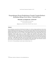 Pengembangan Desain Pembelajaran Tematik Terpadu Berbasis