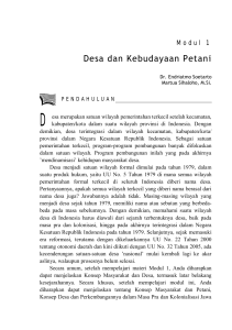 Desa dan Kebudayaan Petani - Universitas Terbuka Repository