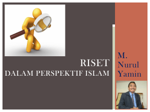 RISET DALAM PERSPEKTIF ISLAM
