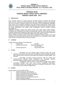 program umum federasi serikat pekrja metal indonesia