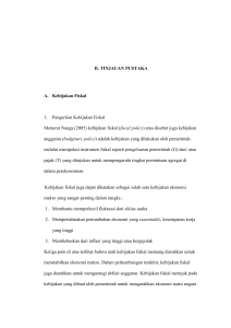 kebijakan fiskal (fiscal policy)