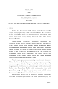 PENJELASAN ATAS PERATURAN OTORITAS JASA KEUANGAN