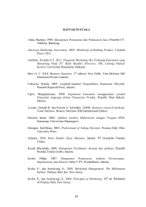 89 DAFTAR PUSTAKA Alma, Buchari, 1998. Manajemen