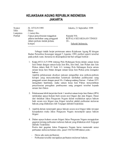 KEJAKSAAN AGUNG REPUBLIK INDONESIA JAKARTA