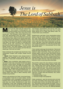 Jesus is The Lord of Sabbath