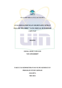 analisis kandungan sildenafil sitrat dalam “pil biru