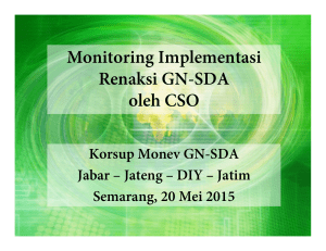 Monitoring Implementasi Renaksi GN-SDA oleh CSO - acch-kpk