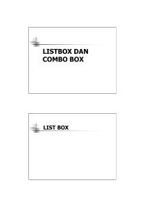 listbox dan combo box
