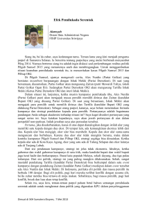 Efek Pemilukada Serentak - ePrints Sriwijaya University