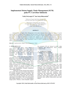 WeImplementasi Sistem Supply Chain Management (SCM) pada PT