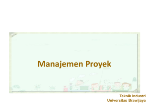 Manajemen Proyek - Universitas Brawijaya