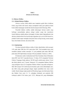 BAB 2 TINJAUAN PUSTAKA 2.1. Diabetes Mellitus 2.1.1. Definisi