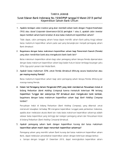 TANYA JAWAB TANYA JAWAB Surat Edaran Bank Indonesia No.15