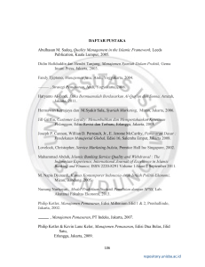 DAFTAR PUSTAKA Abulhasan M. Sadeq, Quality Management in