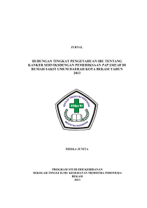 Hubungan Tingkat Pengetahuan Ibu Tentang Kanker Serviks