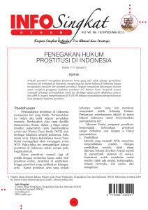 penegakan hukum prostitusi di indonesia