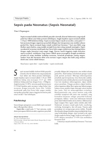 Sepsis pada Neonatus (Sepsis Neonatal)