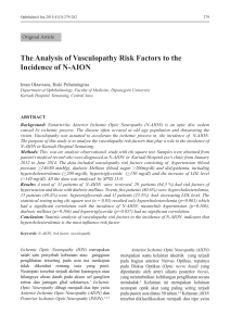 The Analysis of Vasculopathy Risk Factors to the Incidence of N-AION
