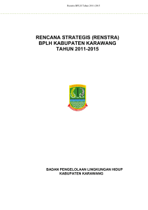 rencana strategis (renstra) - BPLH Karawang