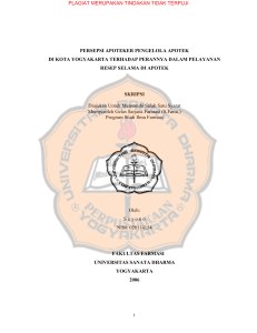 PERSEPSI APOTEKER PENGELOLA APOTEK DI