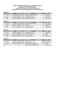 jadwal ujian akhir semester gasal ta. 2016/2017