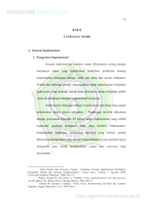 12 BAB II LANDASAN TEORI A. Konsep Implementasi 1. Pengertian