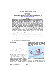 analisa resiko gempa dengan teorema probabilitas total untuk kota