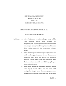 peraturan bank indonesia nomor: 9/14/pbi/2007 tentang sistem
