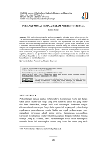 35 PERILAKU MORAL REMAJA DALAM PERSPEKTIF