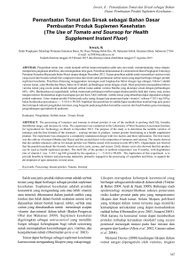 Pemanfaatan Tomat dan Sirsak sebagai Bahan Dasar Pembuatan