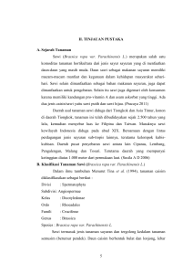 5 II. TINJAUAN PUSTAKA A. Sejarah Tanaman Sawi (Brassica rapa